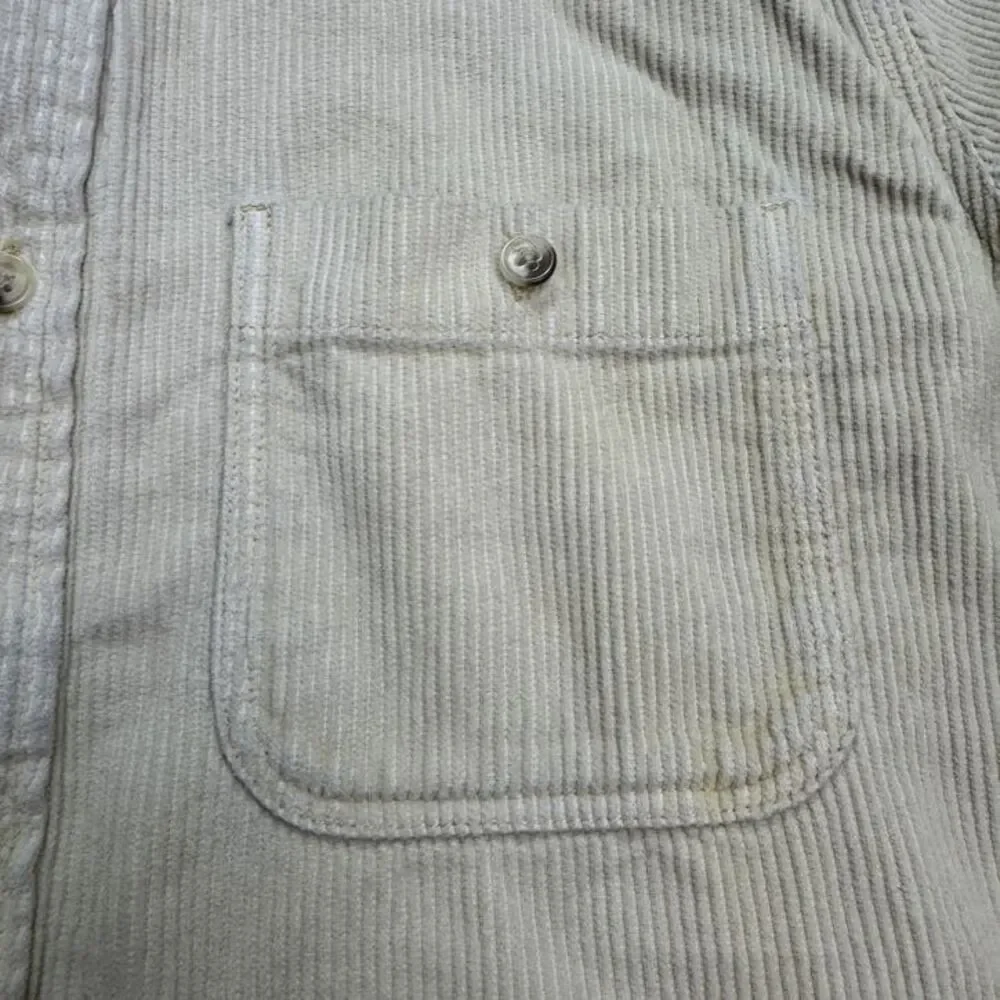 Urban Outfitters Corduroy Button Down Shirt Mens Medium Yellow Cotton Shacket